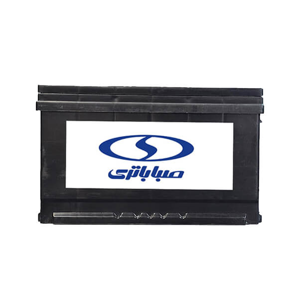 تصویر نزدیک باتری اتمی ۱۰۰ آمپر صبا باتری، مدل L5 با قطب چپ (مخالف) و بدنه مشکی، مناسب خودروهای سنگین و شاسیبلند.